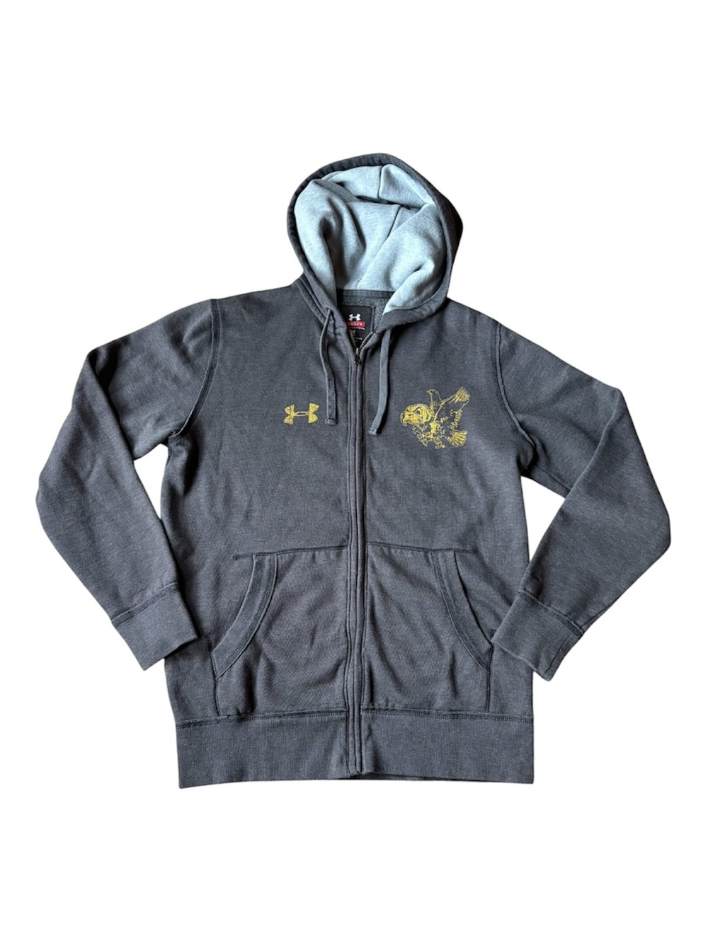 Under Armour University of Iowa Gray Zip up Hoodie Men’s size Medium
